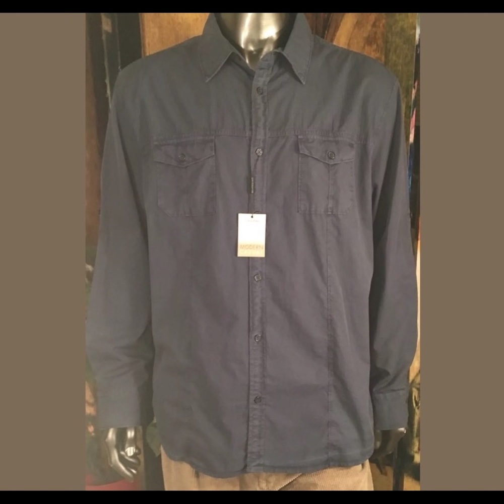Calvin Klein Men's Button Down Long Sleeve Shirt